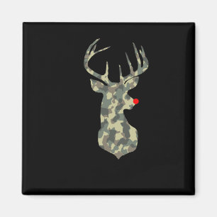 Imã Natal Rudolf Reindeer Red Nose Camo Hu