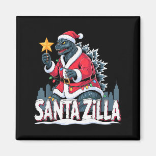 Imã Natal Santazilla Menino Dinossauro Monstro Japonês