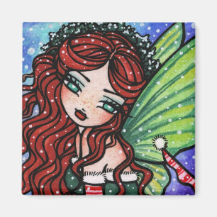 Imã Natal Snow Irish Fae Fairy Art de Hannah Lynn