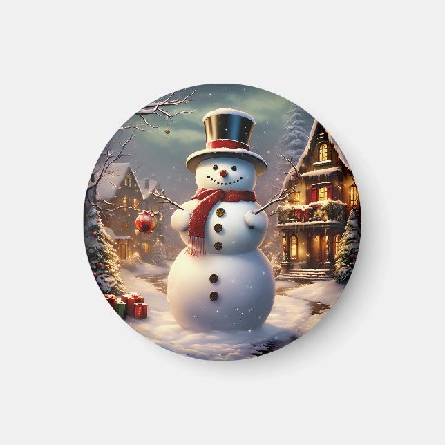 Imã Natal Snowman Magnet (Frente)