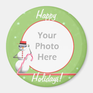 Imã Natal - Snowman (redondo) (quadro fotográfico)