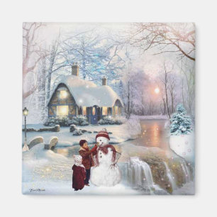 Imã Natal Snowman Winter Wonderland
