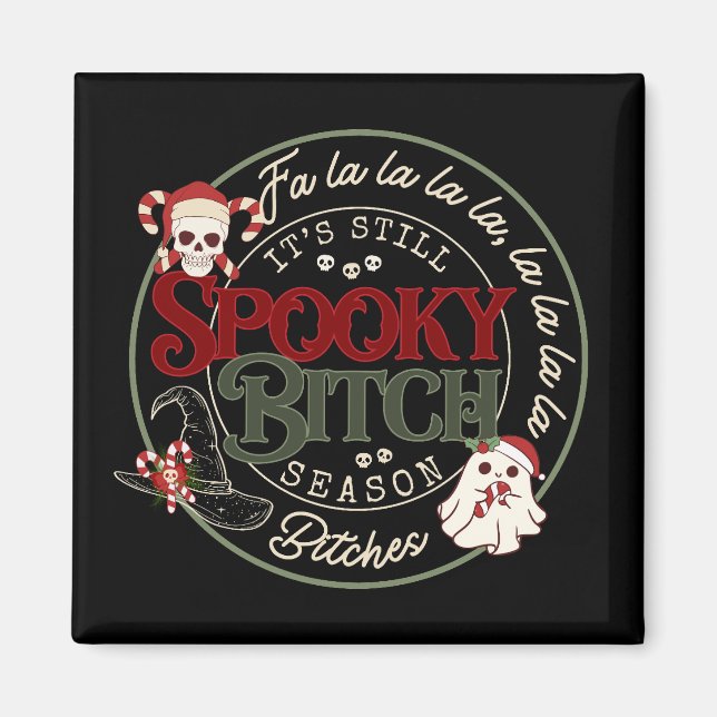 Imã Natal Spooky B Season Magnet (Frente)