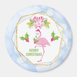 Imã Natal tropical de Flamingo rosa