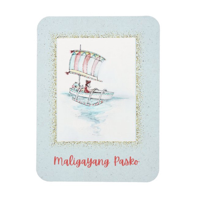 Ímã Natal tropical filipino Vinta Ref Magnet (Vertical)