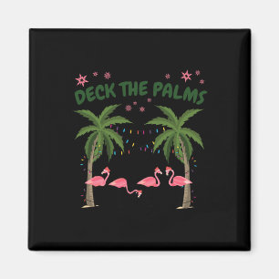 Imã Natal Tropical Flórida Flamingo Decorar As Palmeir