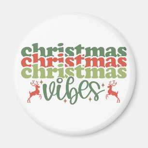 Imã Natal Vibes Retro Groovy Feriados de Natal