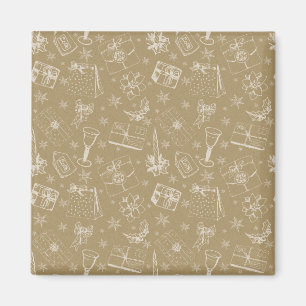 Imã natal vintage desenhado