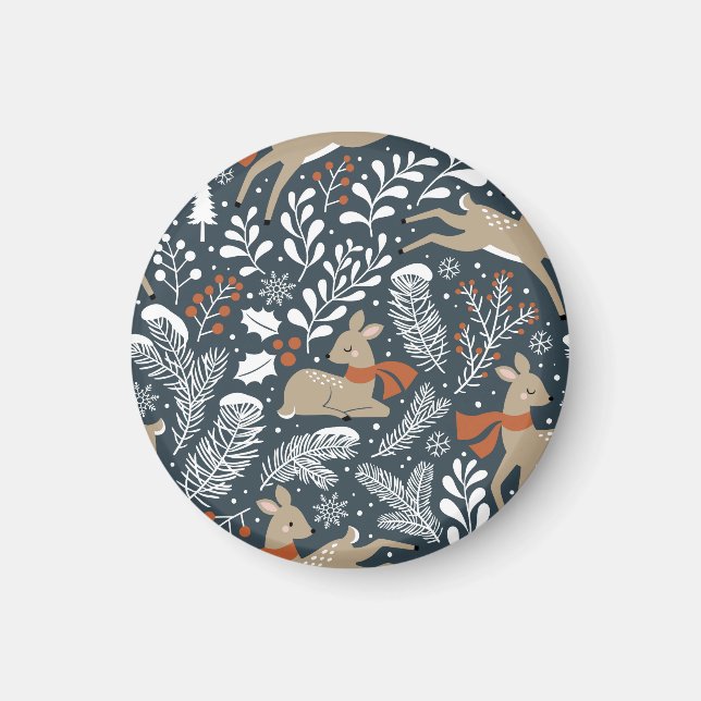 Imã Natal vintage, design festivo (Frente)