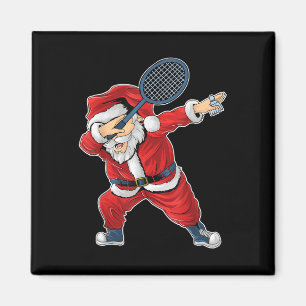 Imã Natalina de Badminton com Santa Claus Dabbing com