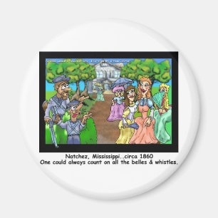 Imã Natchez, MS 1865 Engraçado Oferece Camisetas e Co