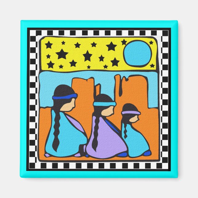 IMÃ NATIVE AMERICAN DESIGN MAGNET (Frente)