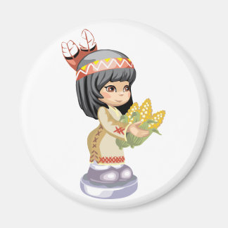Imã Native American Girl Magnet