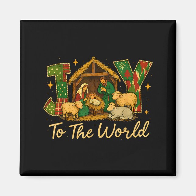 Imã Nativity Scene Joy To The World – Christmas Faith  (Frente)