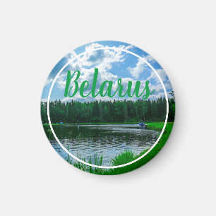 Imã Nature Landscape Lake Sky Belarus Magnet