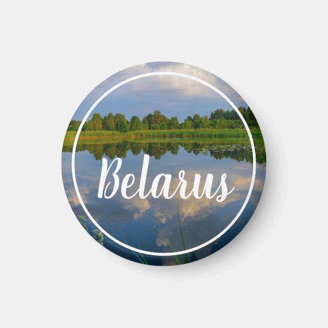 Imã Nature Landscape Lake Sky Belarus Magnet (Frente)