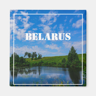 Imã Nature Landscape Lake Sky Belarus Magnet
