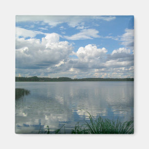 Imã Nature Landscape Lake Sky Belarus Magnet