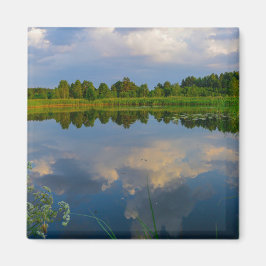 Imã Nature Landscape Lake Sky Belarus Magnet