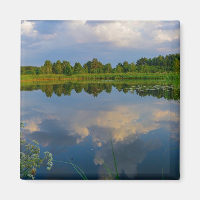 Imã Nature Landscape Lake Sky Belarus Magnet (Frente)