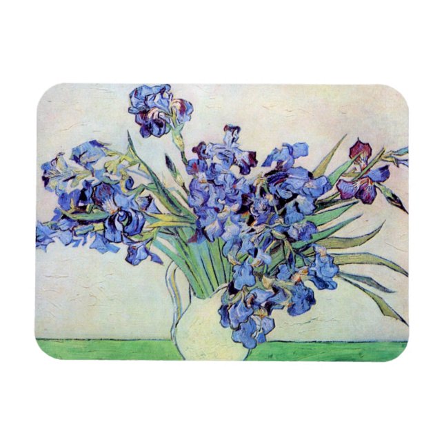 Ímã Natureza-morta com Íris em um Vaso por Vincent van (Horizontal)