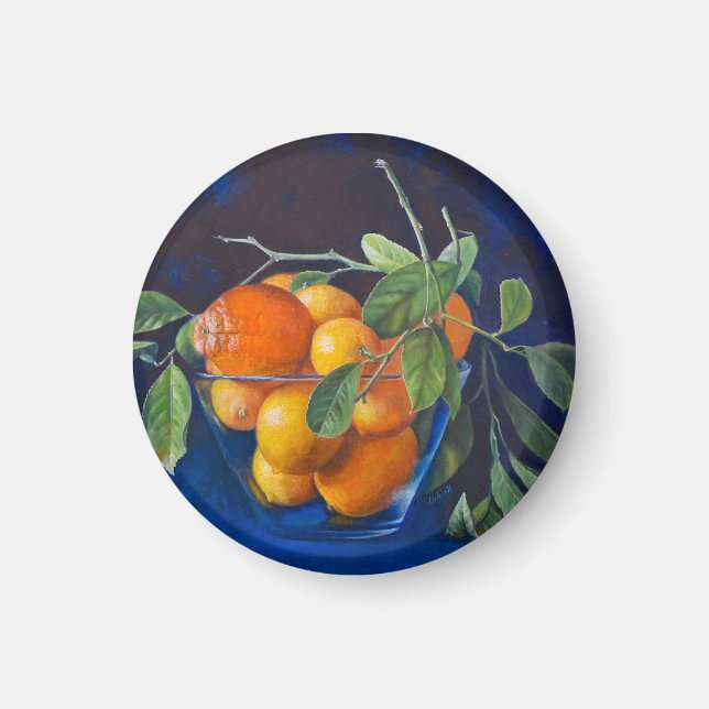 Imã Natureza Morta com Limões e Ramo de Laranja (Frente)