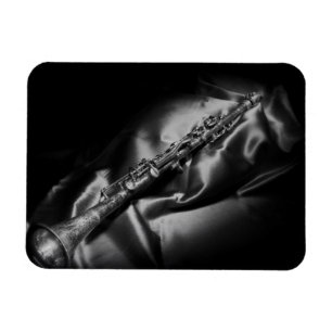 Ímã Natureza-morta de clarinete antigo, P&B