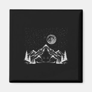Imã Natureza Noturna ao Ar Livre Árvores Montanhas Flo