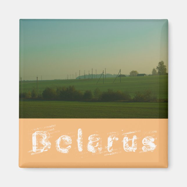 Imã Natureza Paisagem Campo Prados Imagem Bielorrússia (Frente)