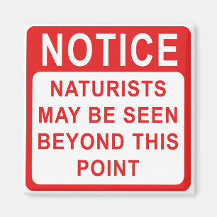 Imã Naturist Camp/Beach Sign