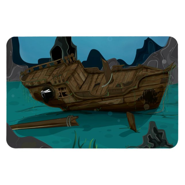 Ímã Naufrágio submarino (Horizontal)