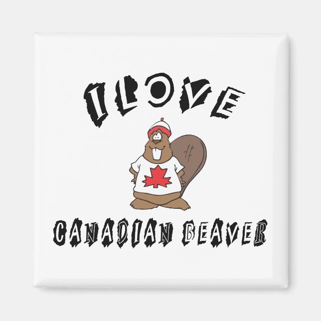 Imã Naughn I Love Canadian Beaver (Frente)