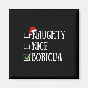Imã Naughn Nice Boricua Funny Porto Rico Santa Hat C