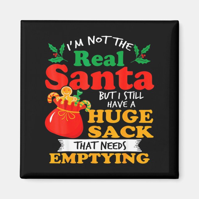 Imã Naughty Christmas For Men Huge Package Sack Dirty  (Frente)