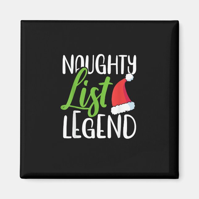 Imã Naughty Nice Holiday List Funny Seasonal Humor  (Frente)