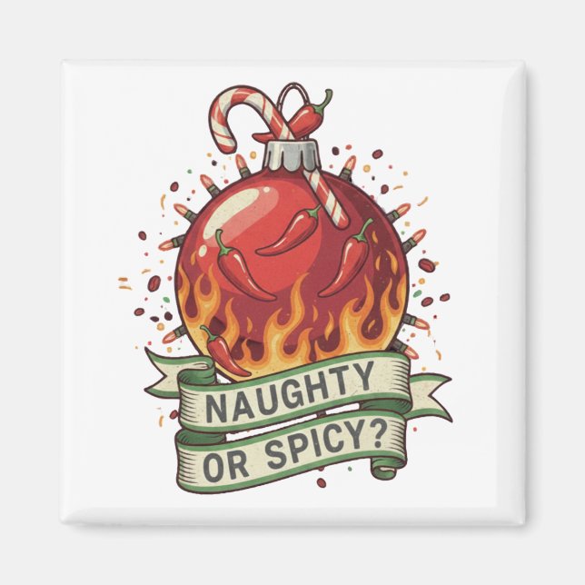 Imã Naughty or Spicy Design Magnet (Frente)