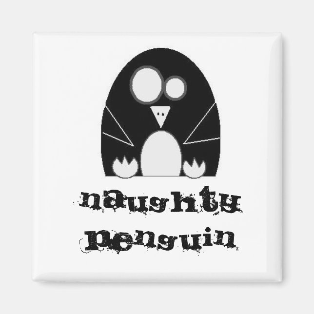 Imã NAUGHTYPENGUIN, Pinguim travesso (Frente)