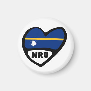 Imã Nauru - Código do País Sinalizador Heart, NRU