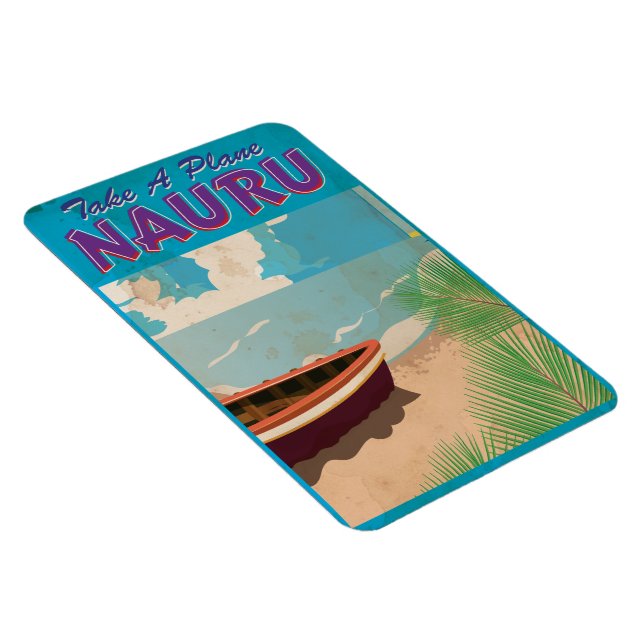 Ímã Nauru Viagens vintage (Lado Direito)