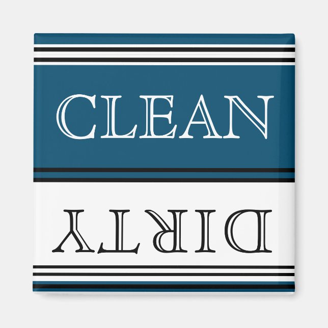 Imã Náutica Náutica Azul-Teal Limpa Suja (Frente)