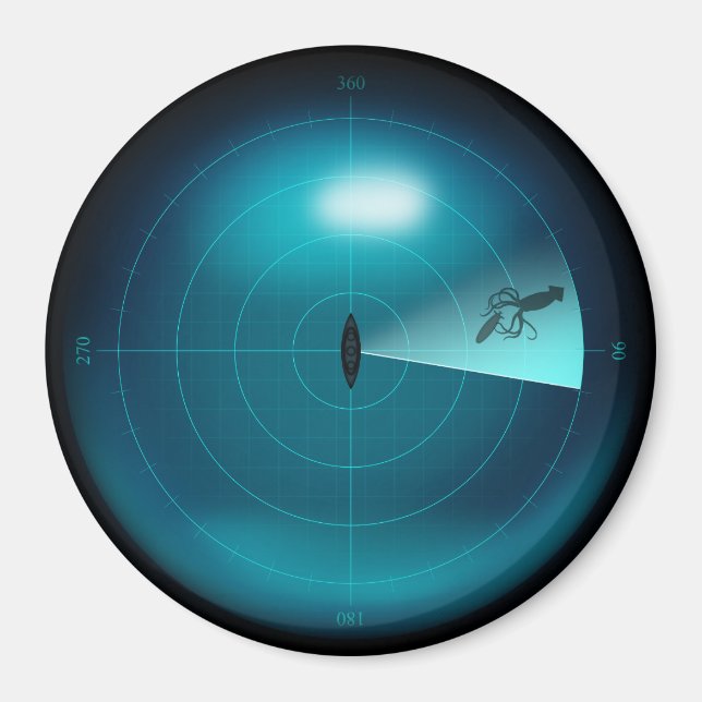 Imã Náutico Náutico do Navio Sonar com Lula Gigante Kr (Frente)