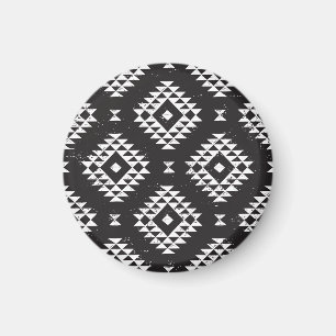 Imã Navajo Geométrico: Tribal Branco Negro.