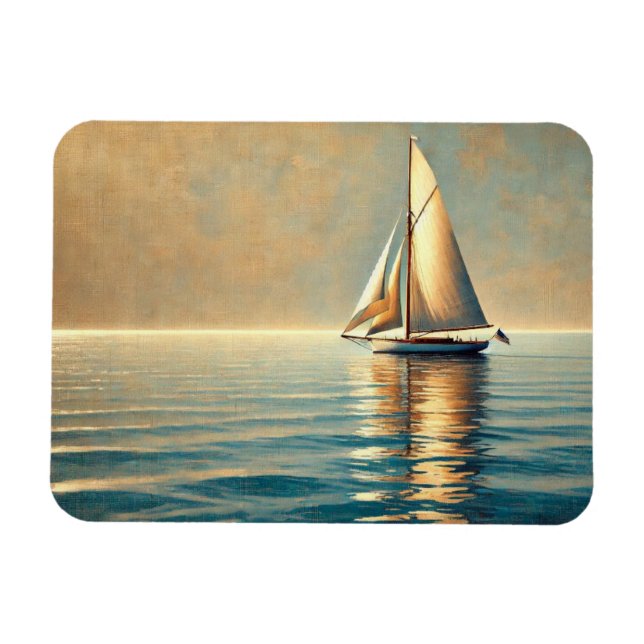 Ímã Navegação em um lago tranquilo (Horizontal)