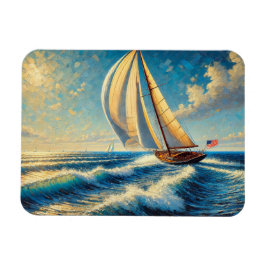 Ímã Navegação no lago Michigan Sailboat