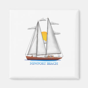 Imã Navegador Náutico Costeiro de Newport Beach