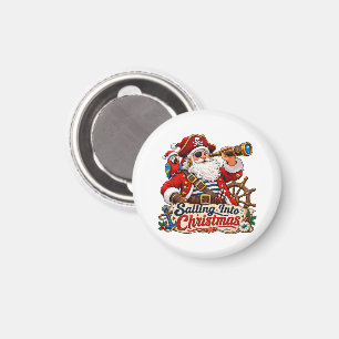 Imã Navegando no Natal Pirata Papai Noel