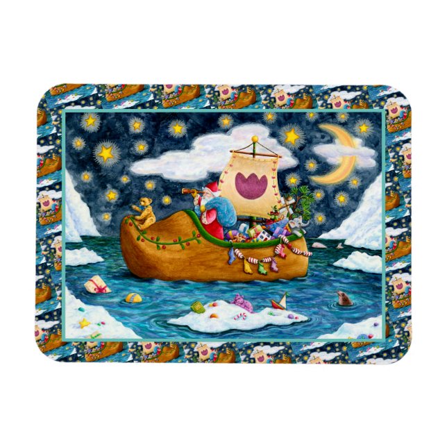 ÍMÃ NAVIO CALÇADO NEERLANDÊS, ICEBERGS, BALEIA, URSO (Horizontal)