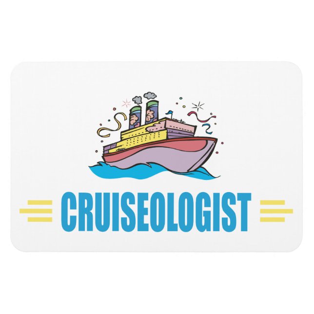 Ímã Navio de cruzeiro engraçado (Horizontal)