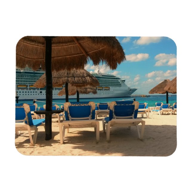 Ímã Navio de cruzeiro no Caribe (Horizontal)
