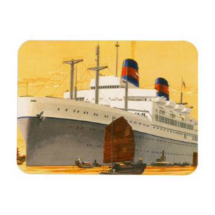 Ímã Navio de cruzeiros do vintage ao Oriente com
